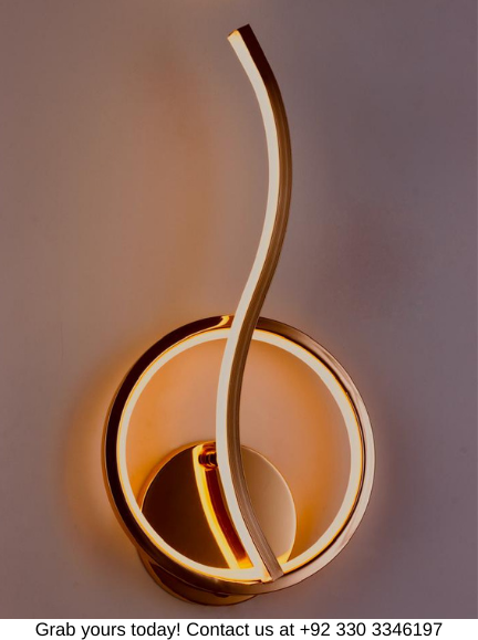 Golden ring wall light