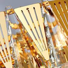 CRYSTAL GOLD CHANDELIER - AURA LIGHT