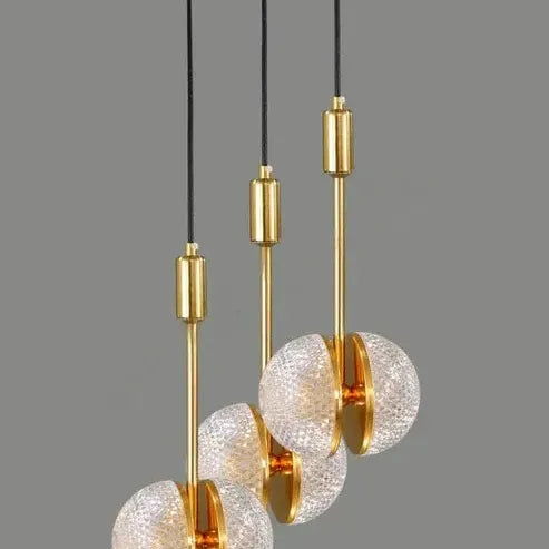 CRYSTAL SEMI GLOBE HANGING LIGHT - AURA LIGHT