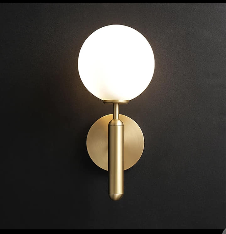 MODERN GLASS BALL WALL LAMP - AURA LIGHT