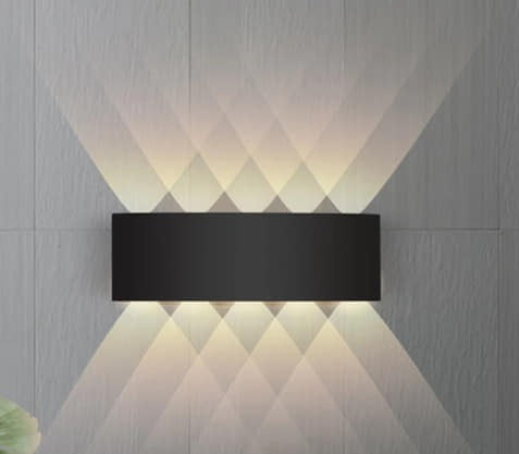 ALUMINIUM MODERN BLACK SHADE WALL LAMP - AURA LIGHT