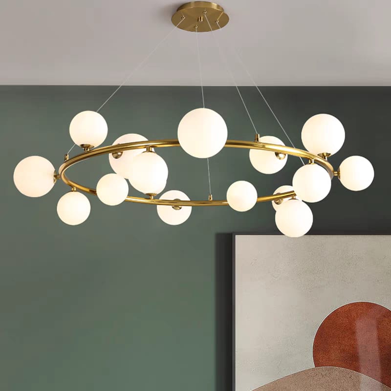 ROUND GLOBE CHANDELIER - AURA LIGHT