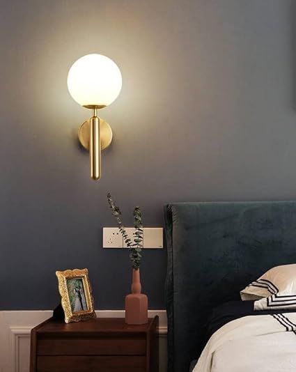 MODERN GLASS BALL WALL LAMP - AURA LIGHT