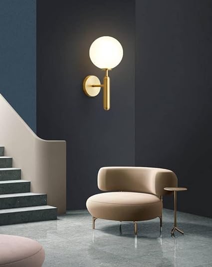 MODERN GLASS BALL WALL LAMP - AURA LIGHT