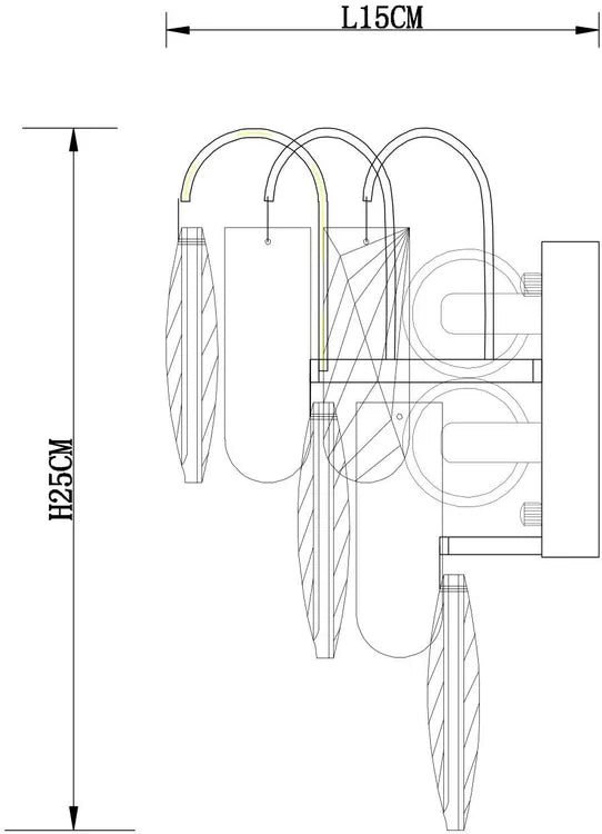 MODERN CRYSTAL STRIPES WALL LIGHT - AURA LIGHT
