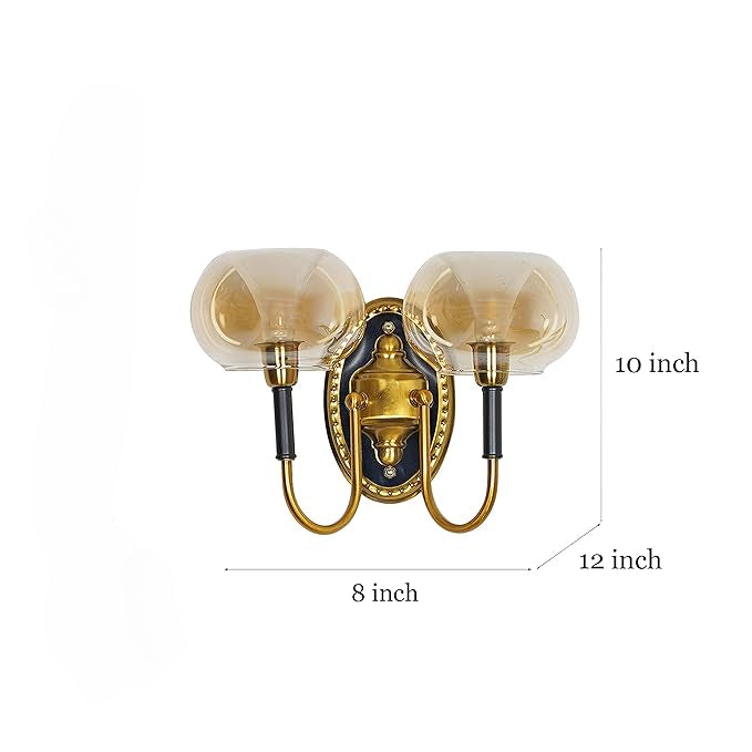DUAL GLASS SHADE WALL LAMP - AURA LIGHT