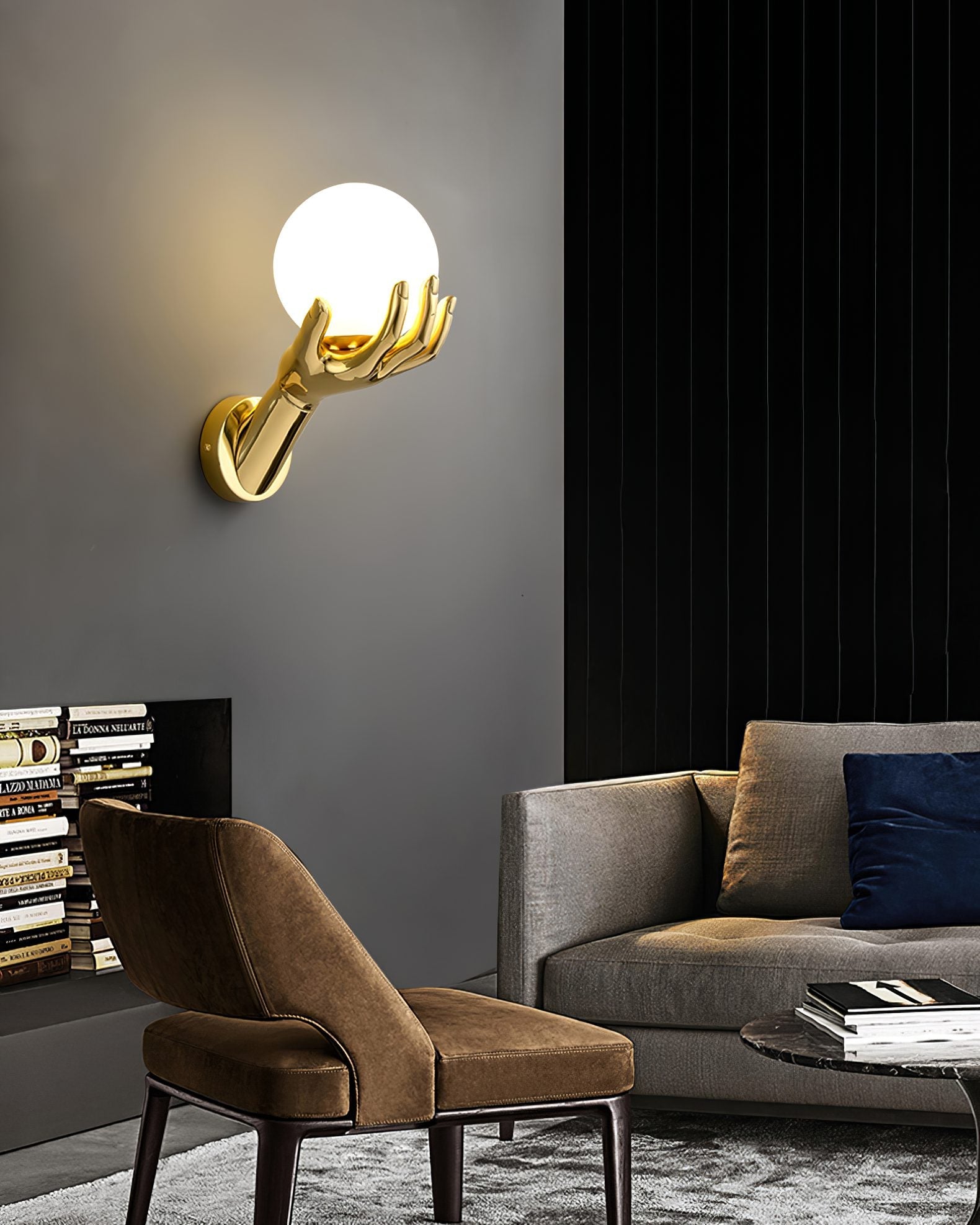MODERN GOLD HAND WALL LIGHT - AURA LIGHT