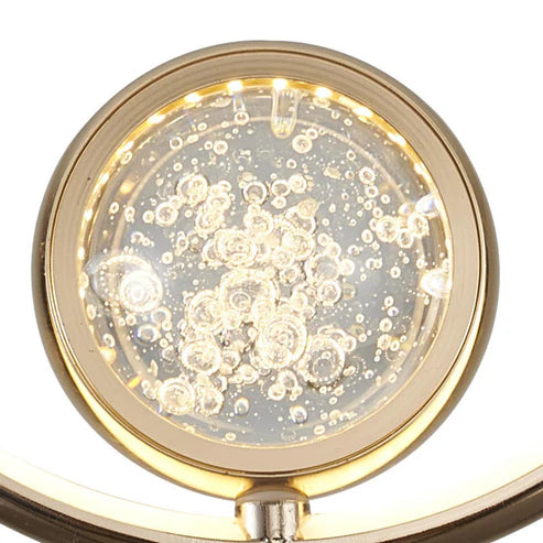 CRYSTAL LED GOLD RING PENDANT LIGHT - AURA LIGHT