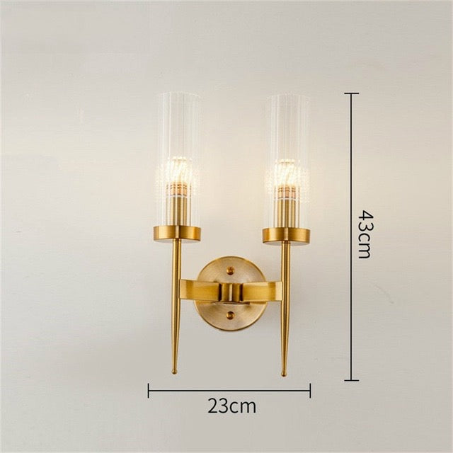 DOUBLE MODERN INDOOR CANDLE WALL SCONE - AURA LIGHT