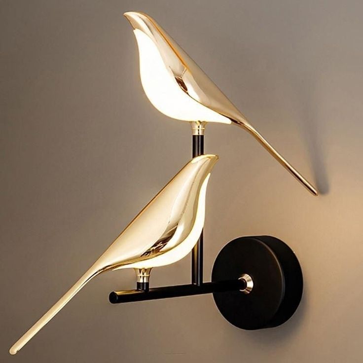 DOUBLE HUMMING BIRD WALL LIGHT - AURA LIGHT