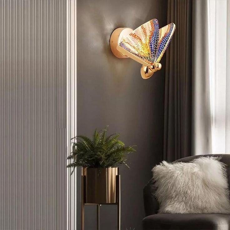 MODERN BUTTERFLY WALL SCONE - AURA LIGHT