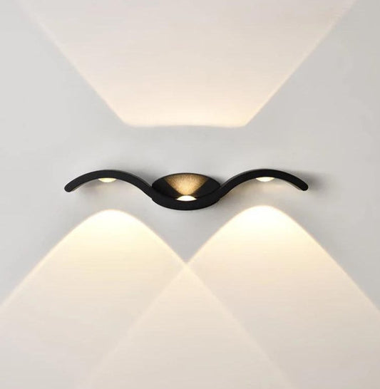BLACK WAVY WALL LIGHT - AURA LIGHT