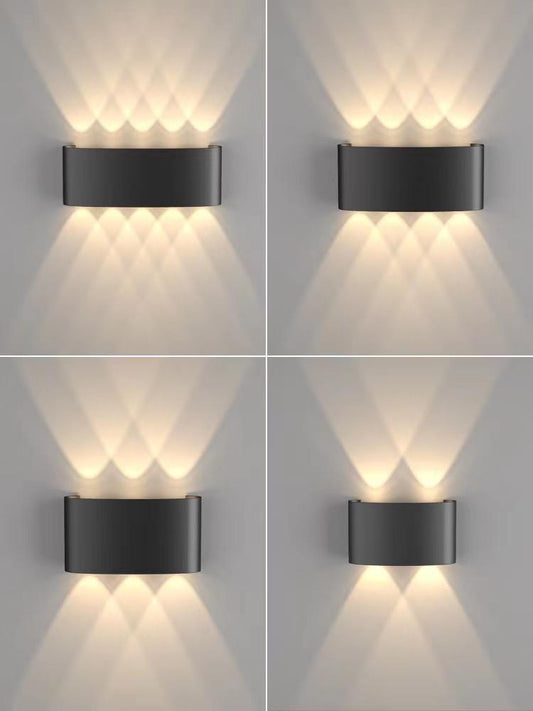 ALUMINIUM MODERN BLACK SHADE WALL LAMP - AURA LIGHT