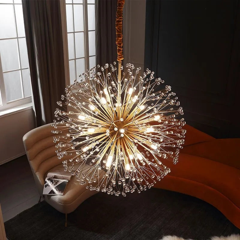 MODERN LUXURY LED CRYSTAL CHANDELIER DANDELION LIGHT - AURA LIGHT