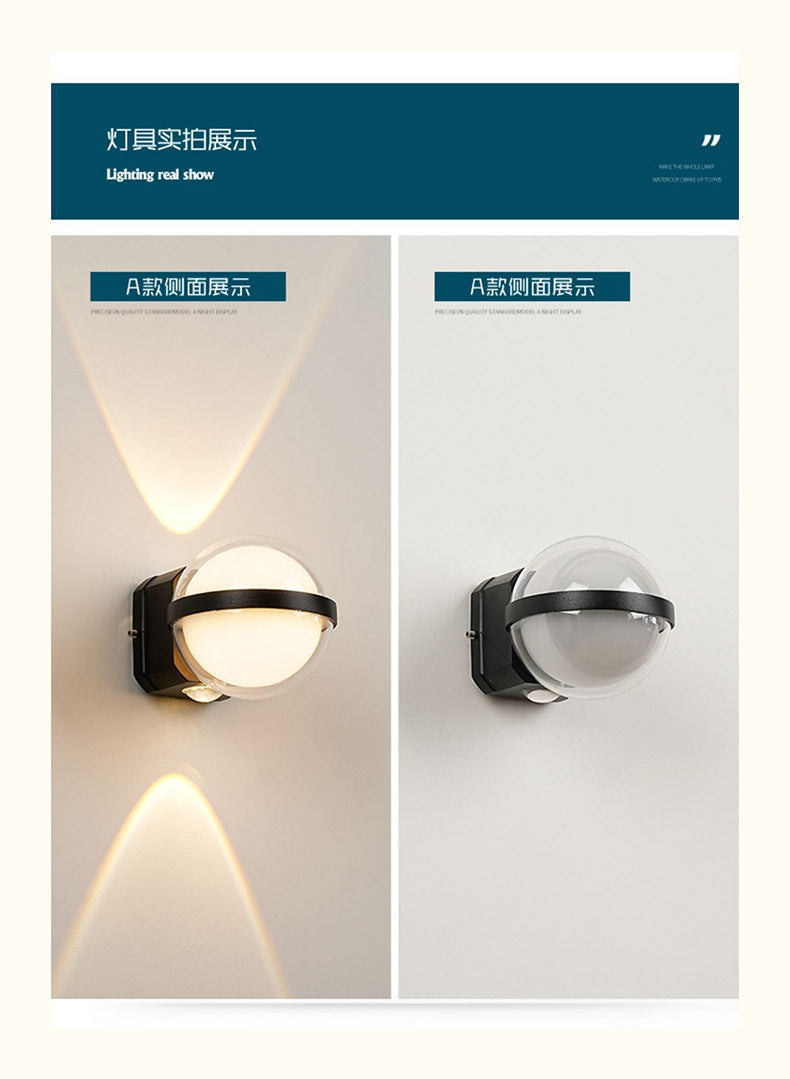 WHITE BODY GLASS WALLL LAMP - AURA LIGHT