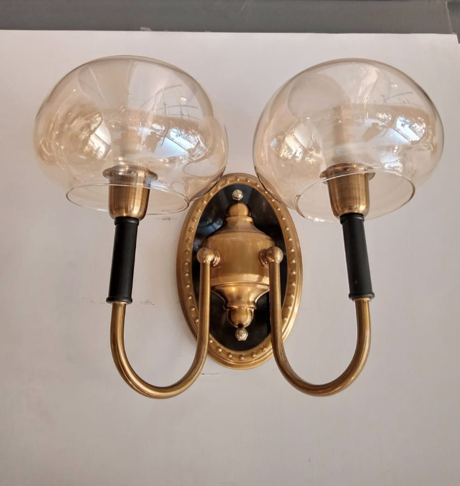 DUAL GLASS SHADE WALL LAMP - AURA LIGHT