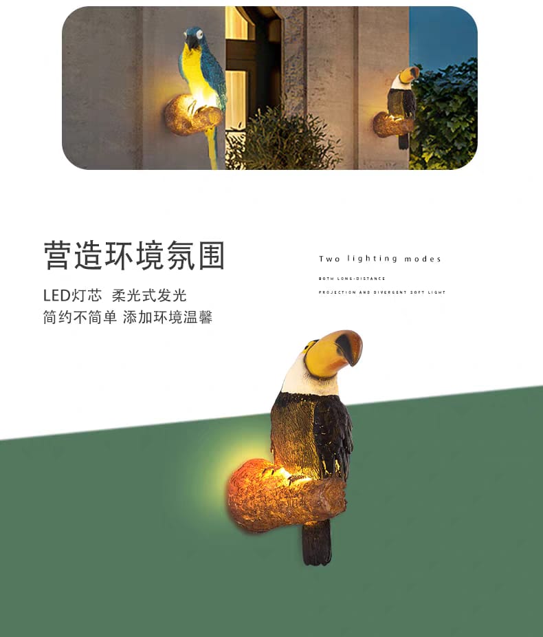 Toucan wall lamp