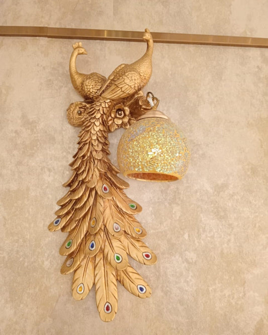 DECORATIVE PEACOCK WALL LIGHT - AURA LIGHT