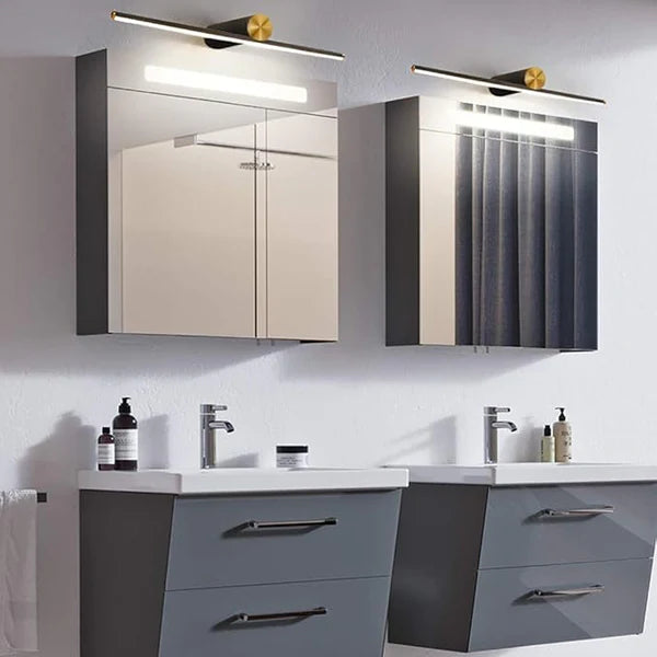 BLACK AND GOLD SLEEK MIRROR LIGHT - AURA LIGHT