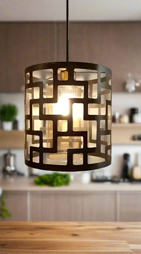 VINTAGE METAL CAGE HANGING PENDANT - AURA LIGHT