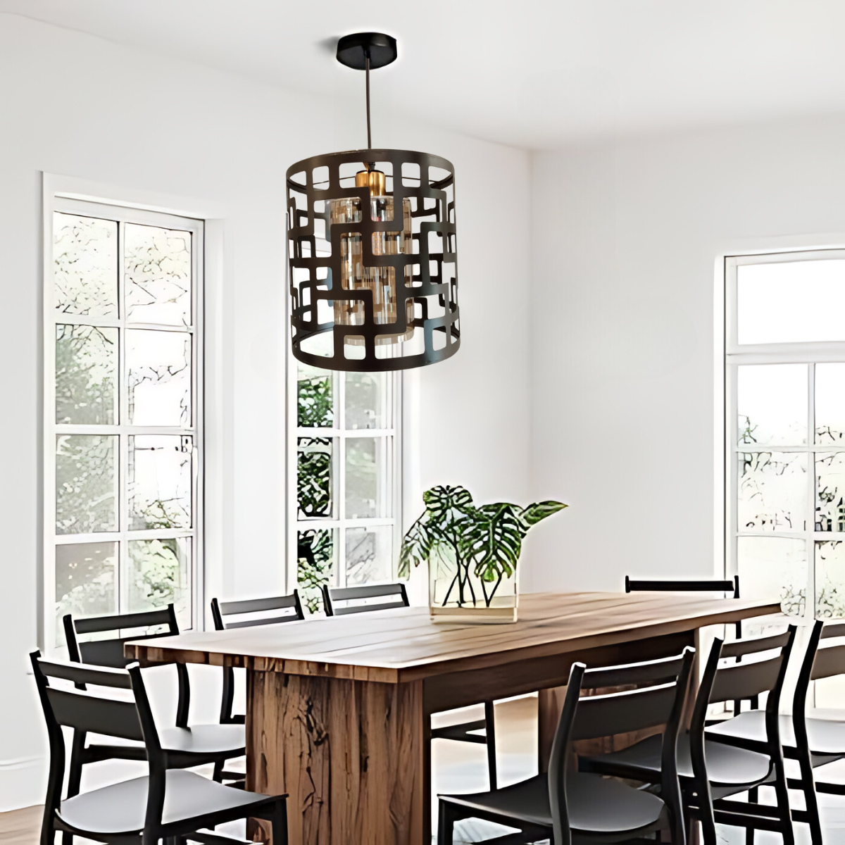 VINTAGE METAL CAGE HANGING PENDANT - AURA LIGHT