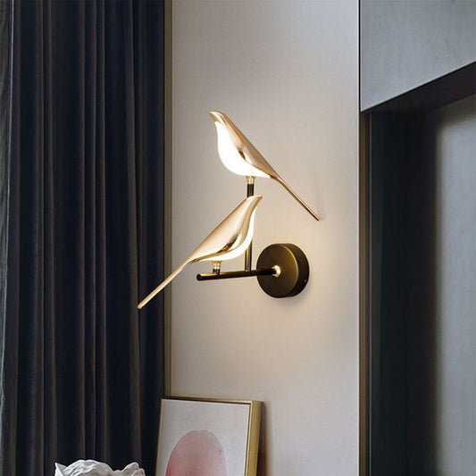 DOUBLE HUMMING BIRD WALL LIGHT - AURA LIGHT