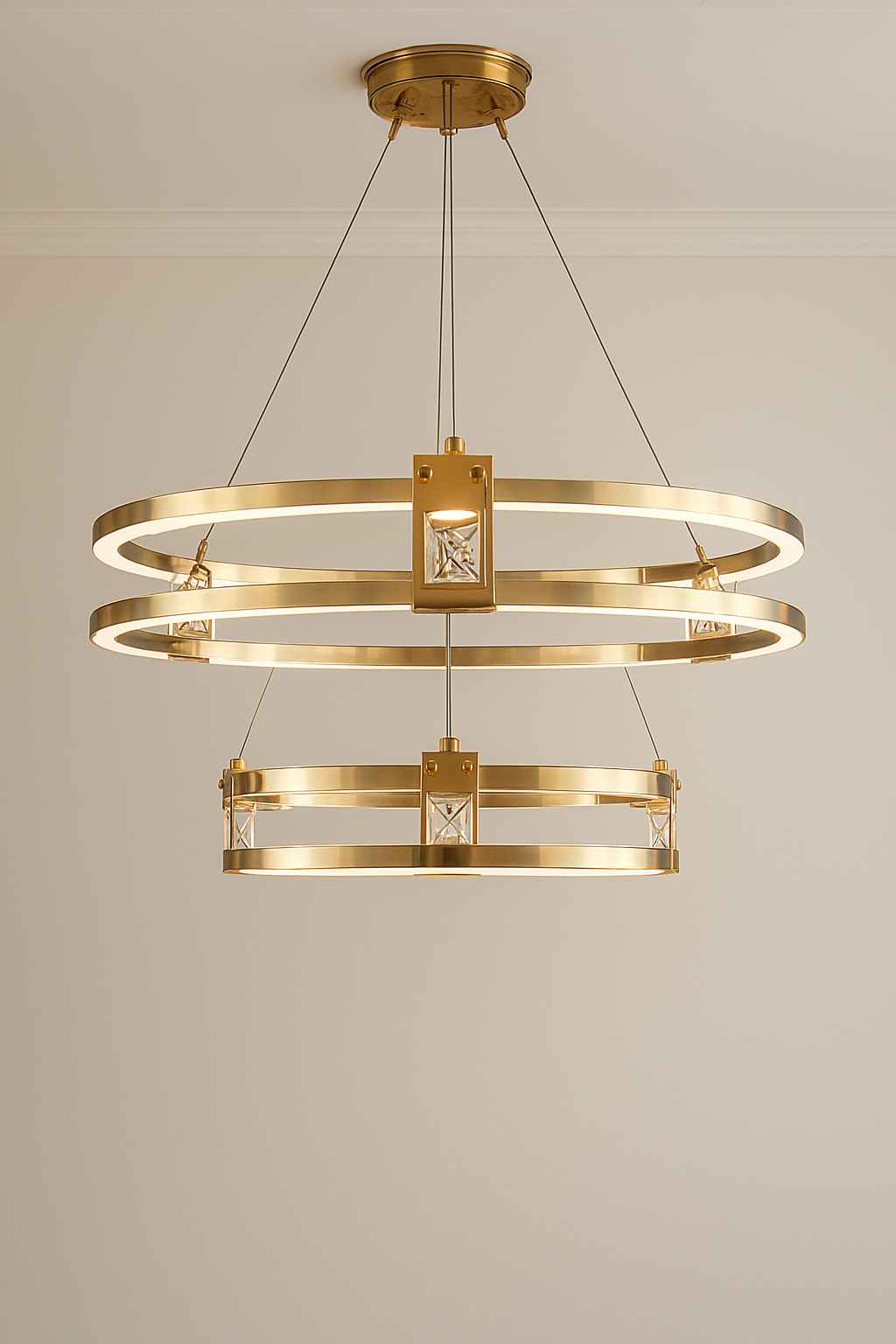 DOUBLE RING CHANDELIER - AURA LIGHT