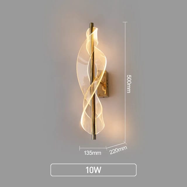 MODERN BEDSIDE CURVED WALL LIGHT - AURA LIGHT
