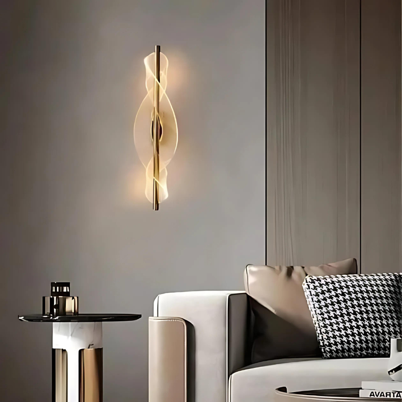 MODERN BEDSIDE CURVED WALL LIGHT - AURA LIGHT