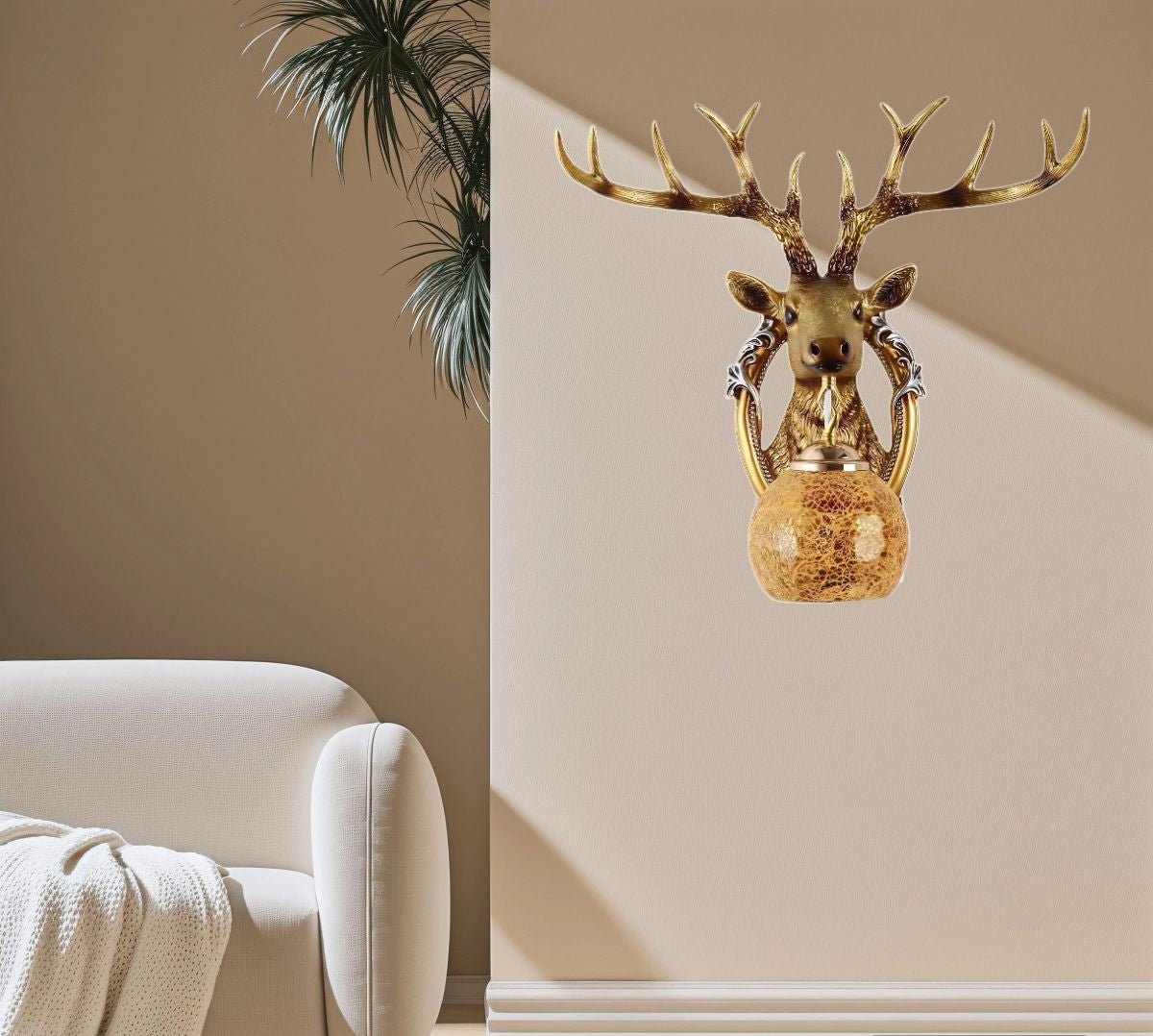 DEER HEAD WALL LIGHT - AURA LIGHT