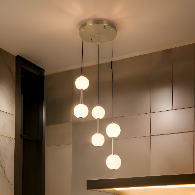 DOUBLE GLOBE PENDANT LIGHT - AURA LIGHT