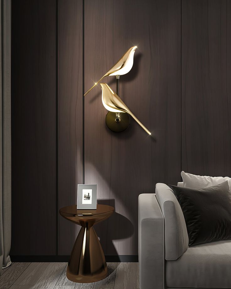 DOUBLE HUMMING BIRD WALL LIGHT - AURA LIGHT