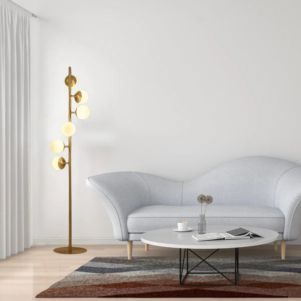 BALL GOLD FLOOR LAMP - AURA LIGHT
