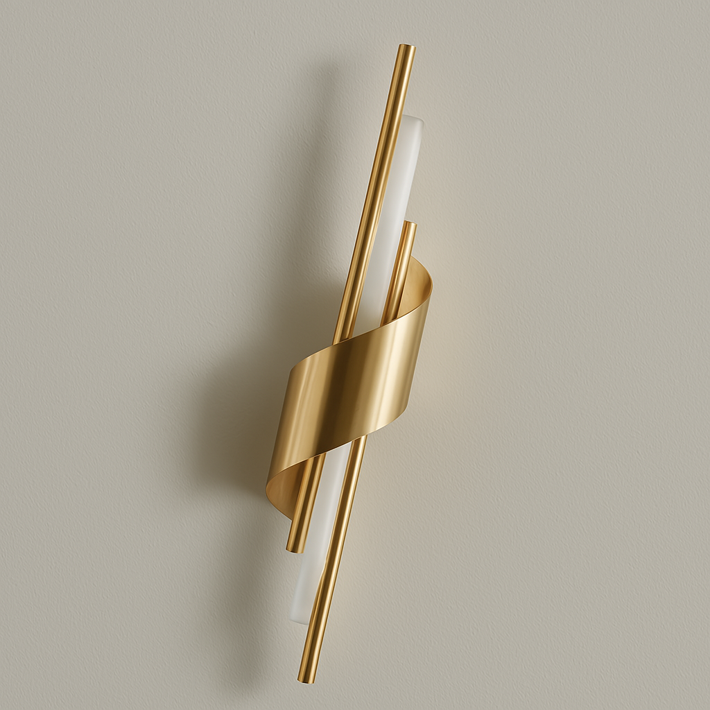 BRASS TWIST GLOW WALL LIGHT - AURA LIGHT