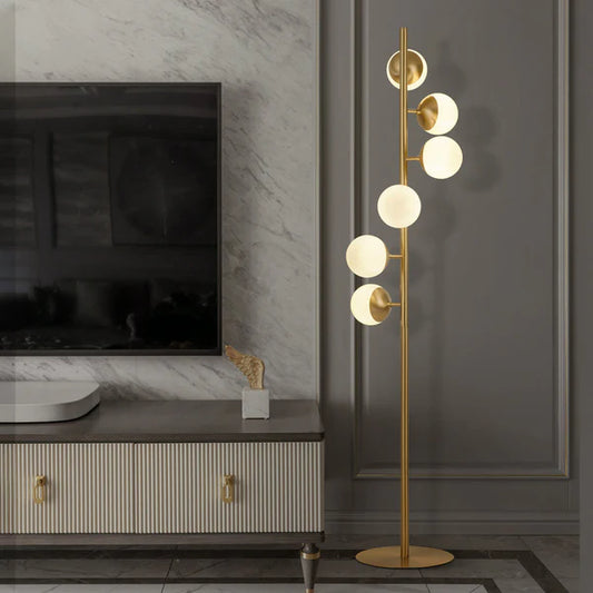 BALL GOLD FLOOR LAMP - AURA LIGHT
