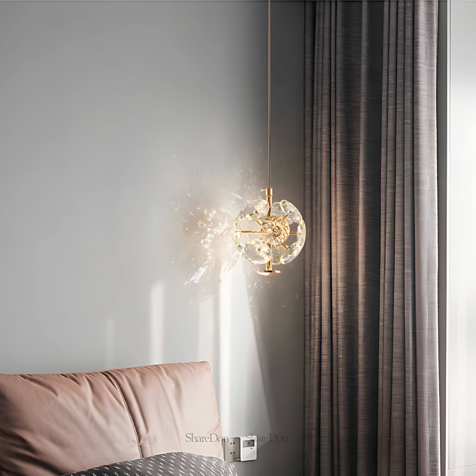 MODERN BEDSIDE K9 CRYSTAL LIGHT - AURA LIGHT