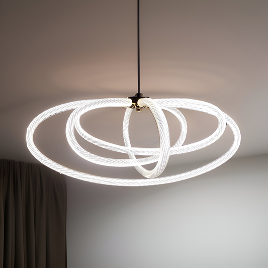 4 RING CLASSIC MINIMALIST CHANDELIER - AURA LIGHT