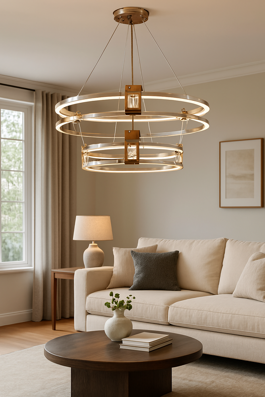 DOUBLE RING CHANDELIER - AURA LIGHT