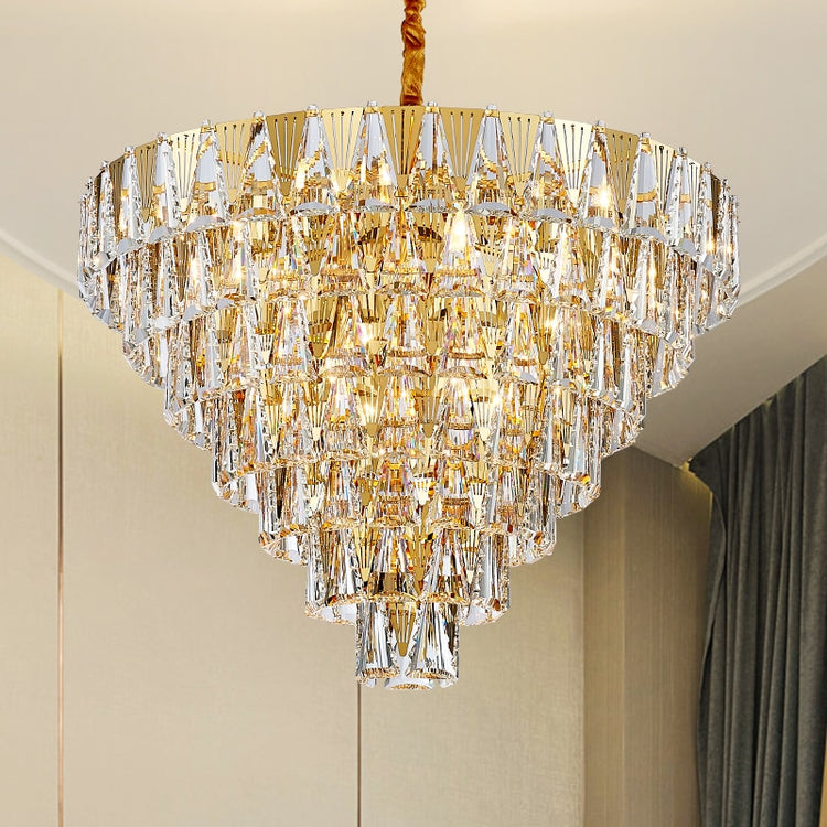 CRYSTAL GOLD CHANDELIER - AURA LIGHT