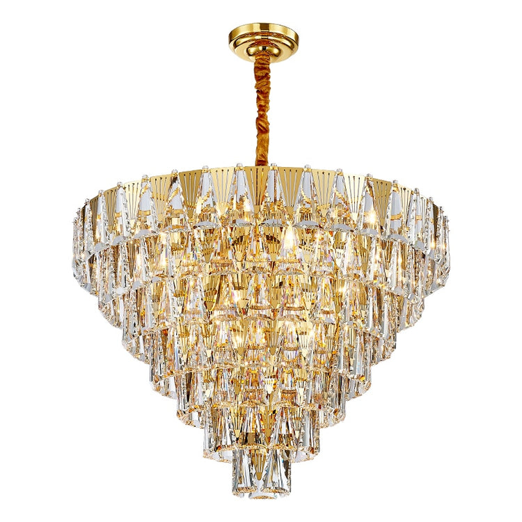 CRYSTAL GOLD CHANDELIER - AURA LIGHT
