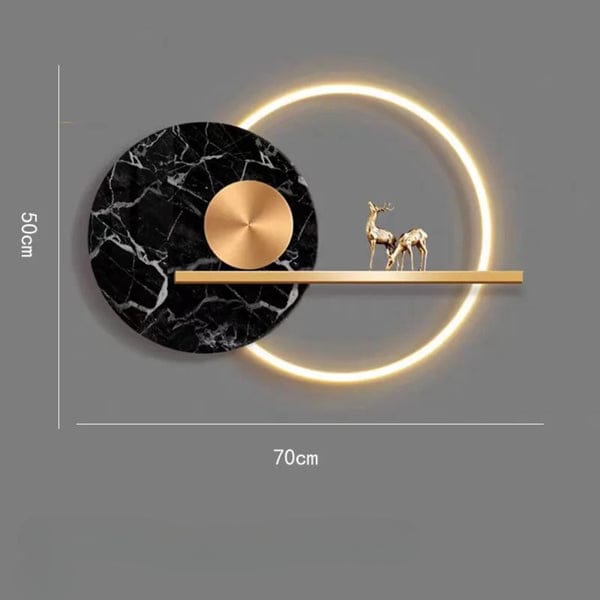 Black circular light - AURA LIGHT