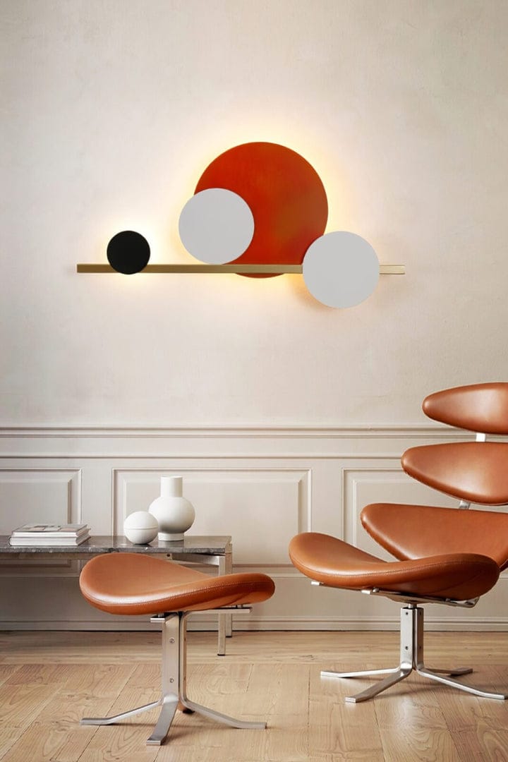 Four circular wall light