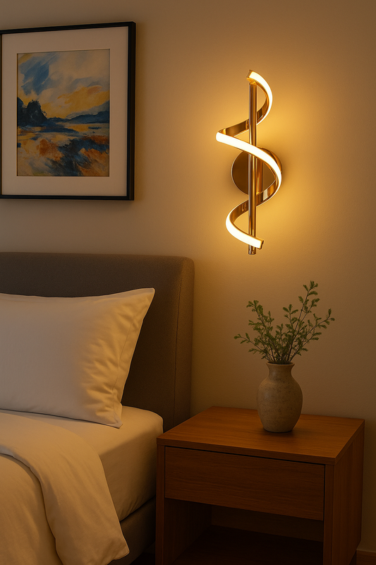 Spiral led wall light