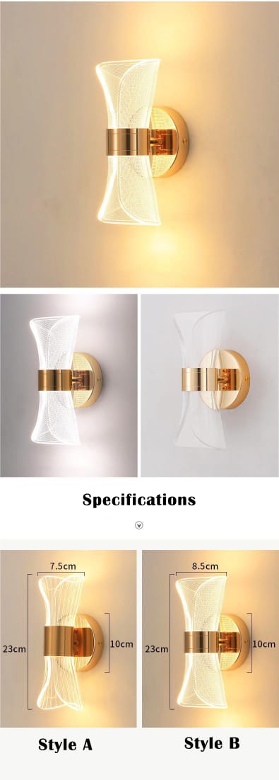 Glass wall light - AURA LIGHT