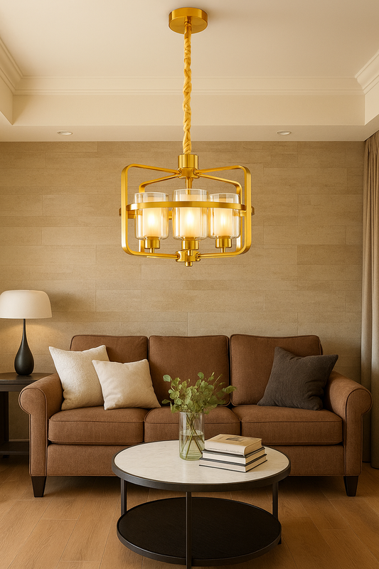 Glass chandelier - AURA LIGHT