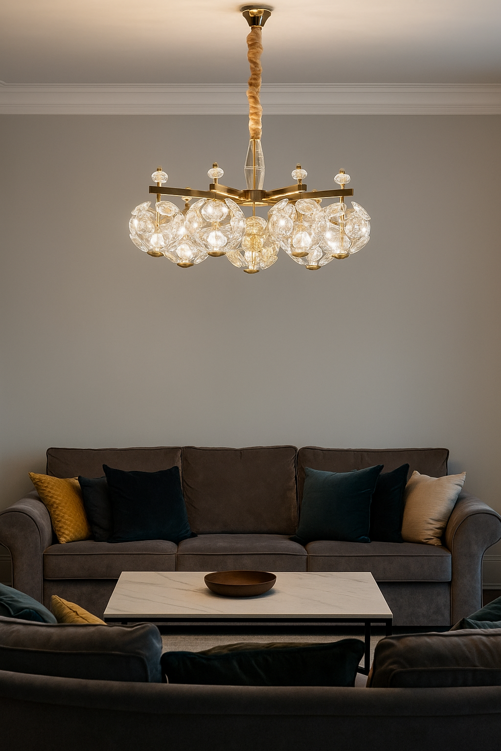 7 ball chandelier - AURA LIGHT