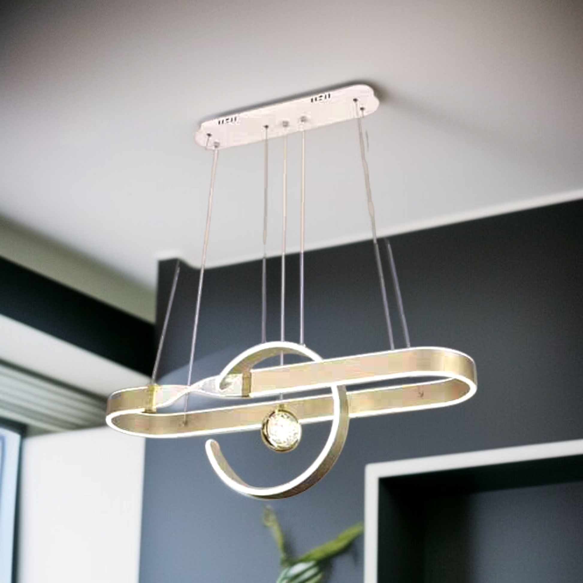 Hanging ball with circle - AURA LIGHT