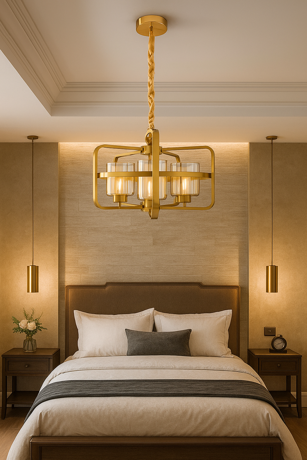 Glass chandelier - AURA LIGHT