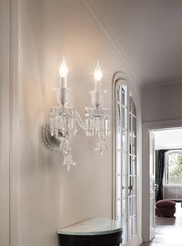 Antique glass wall light