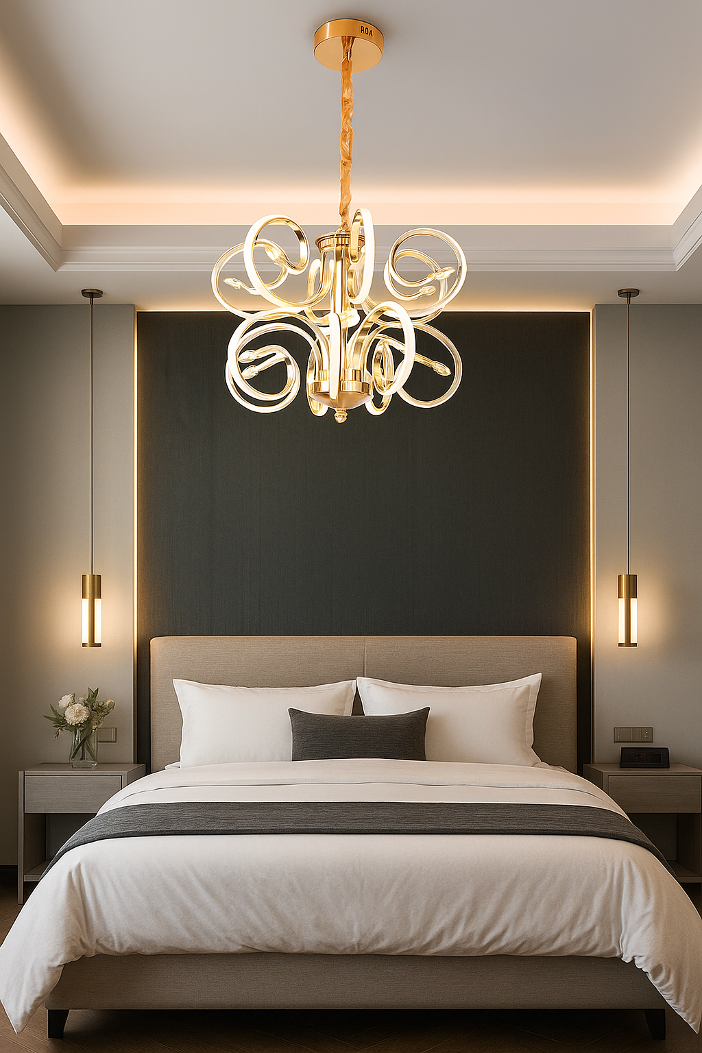 Led strip chandelier - AURA LIGHT